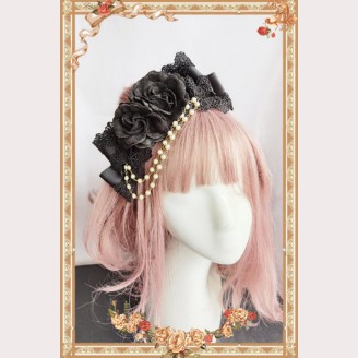 Infanta Black Big Flower Lolita Hair Clip (IN920)